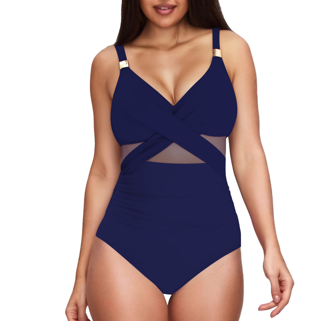 Damen Eleganter Einteiler mit transparenter Einsätzen Echo Archiv