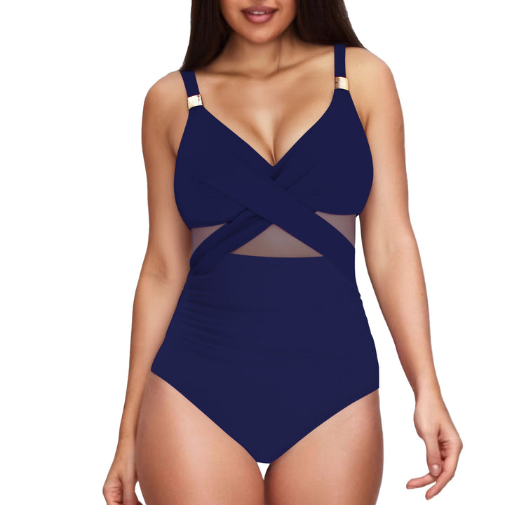 Damen Eleganter Einteiler mit transparenter Einsätzen Echo Archiv