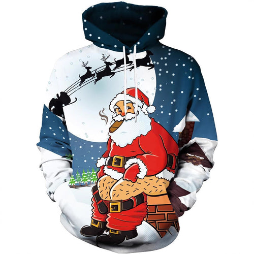 Damen Humorvoller Weihnachts-Kapuzenpullover Echoarchiv