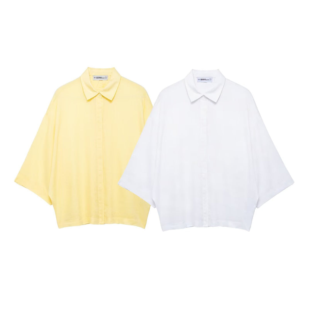 Damen Oversize Hemdbluse aus weichem, atmungsaktivem Material Echo Archiv
