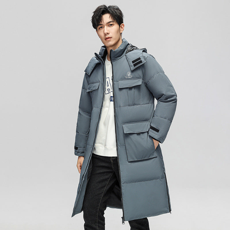 Herren lange Winterjacke mit praktischen Taschen und isolierendem Futter Echoarchiv
