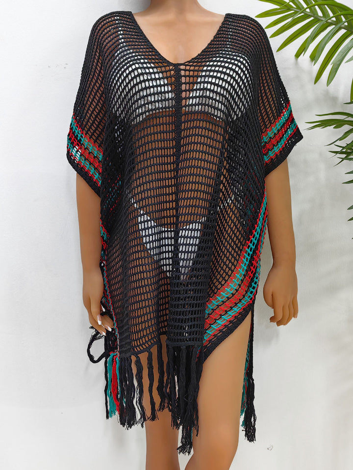 Damen luftiger Strandsarong mit fransigen Details Echo Archiv