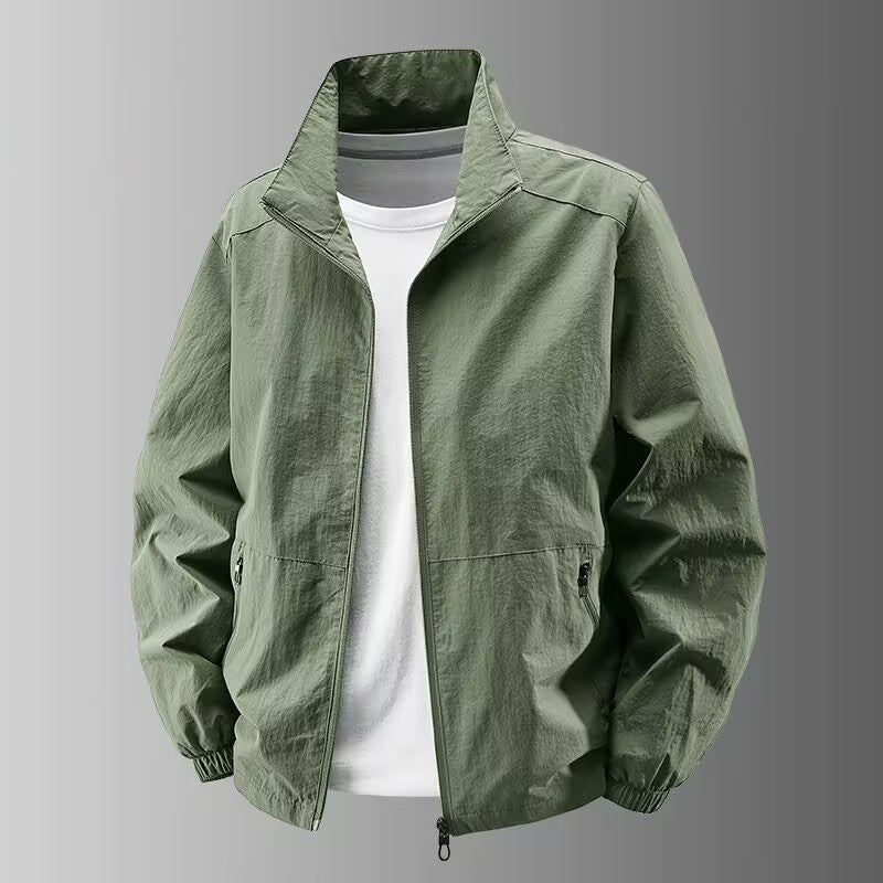 Herren Ultraleichter Urban-Windblouson mit Stehkragen, Zwei-Wege-Reißverschluss und elastischen Bündchen Echo Archiv