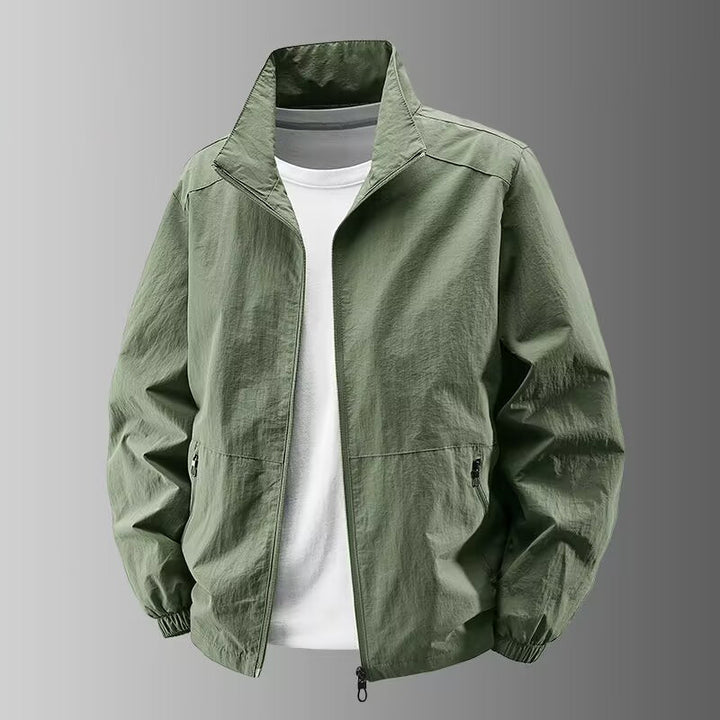 Herren Ultraleichter Urban-Windblouson mit Stehkragen, Zwei-Wege-Reißverschluss und elastischen Bündchen Echo Archiv