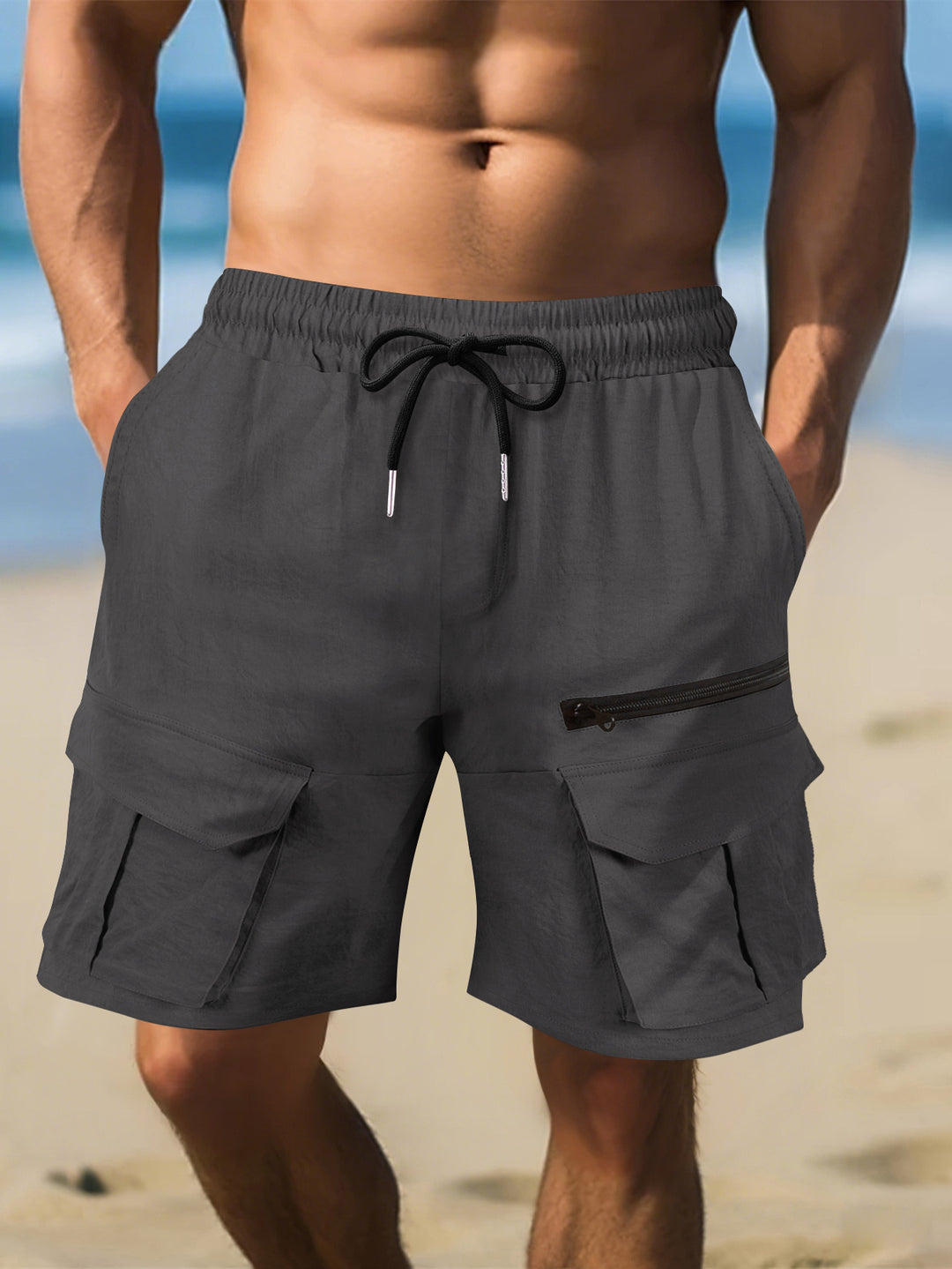 Herren Cargo-Shorts mit multifunktionalen Taschen und elastischem Bund Echoarchiv