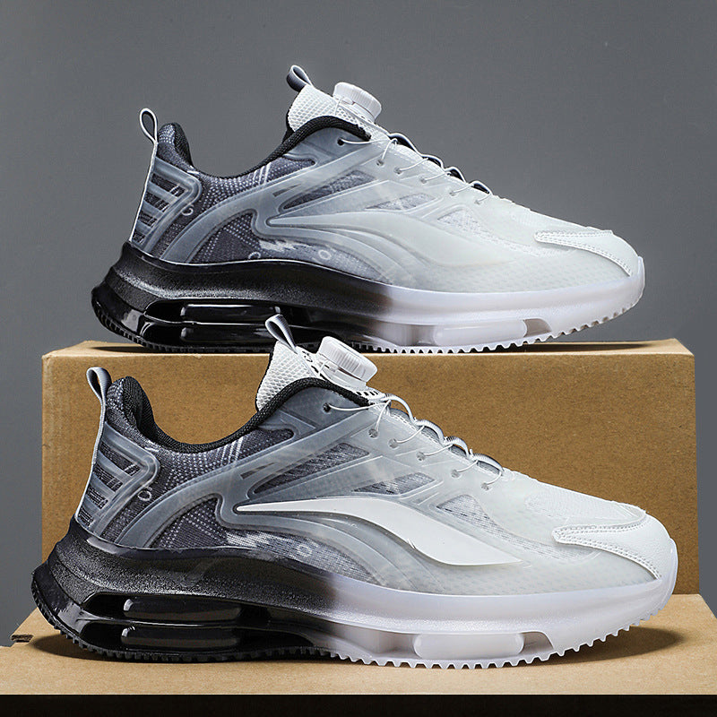 Unisex luftgepolsterte Hybrid-Sneaker mit transluzenter Hohlkammer-Zwischensohle und Drehverschluss – Norré