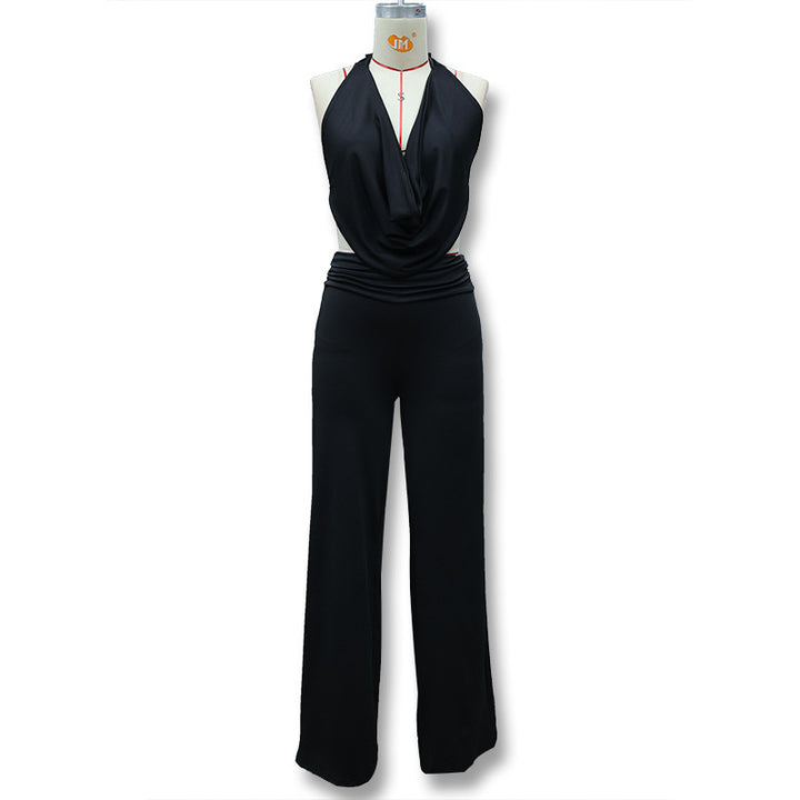Damen Jumpsuit mit elegantem Wickeldetail und weiten Beinpartien Echo Archiv