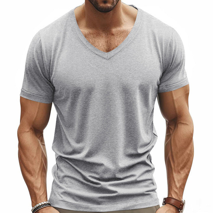 Herren Funktions-T-Shirt mit V-Ausschnitt aus atmungsaktivem Material Echoarchiv