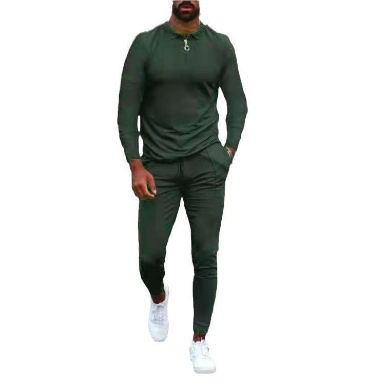 Herren Sportliches Set mit modernem Stehkragen und funktionalem Reißverschluss Echoarchiv