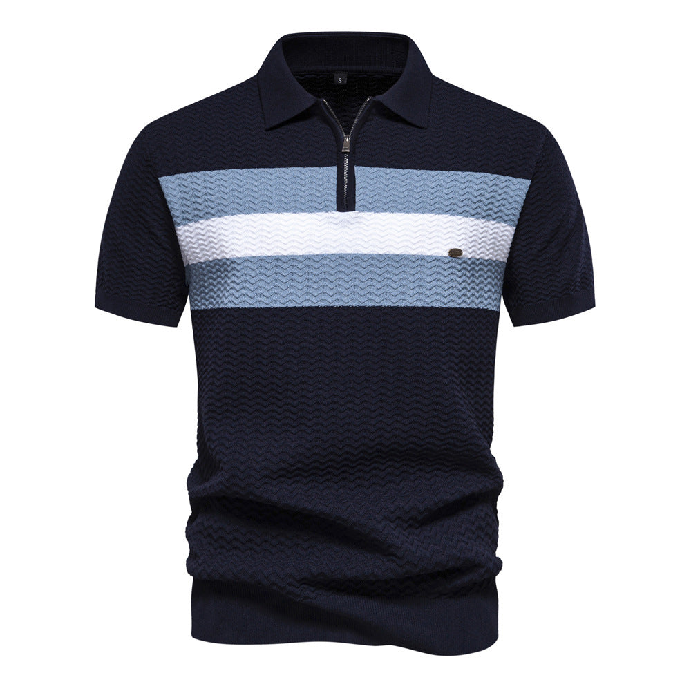 Herren Polo-Shirt mit modernen Strukturmustern Echoarchiv