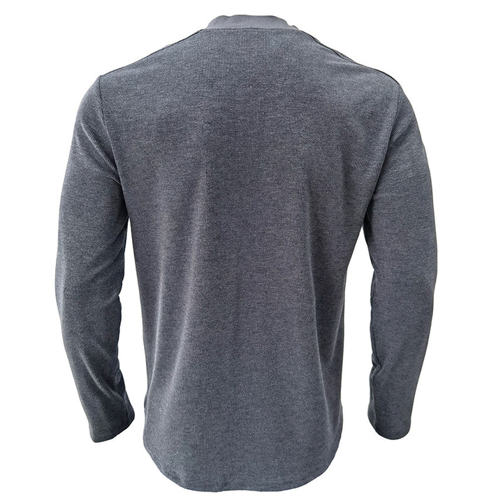 Herren Langarmshirt mit Knopfleiste im strukturierten Design Echoarchiv
