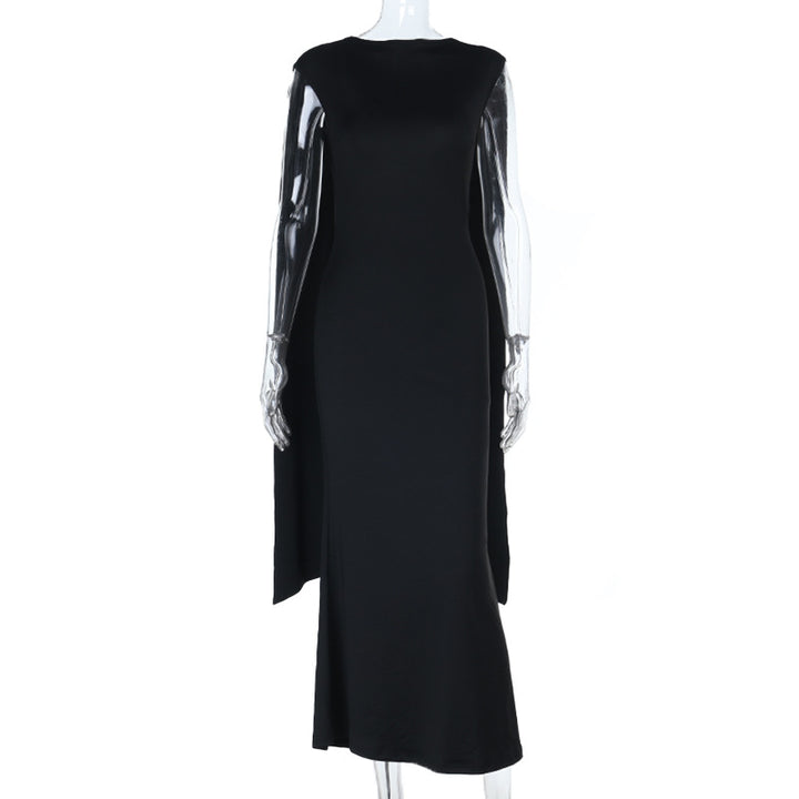 Damen elegantes Maxikleid mit raffinierten Ärmeldetails und fließender Silhouette Echo Archiv