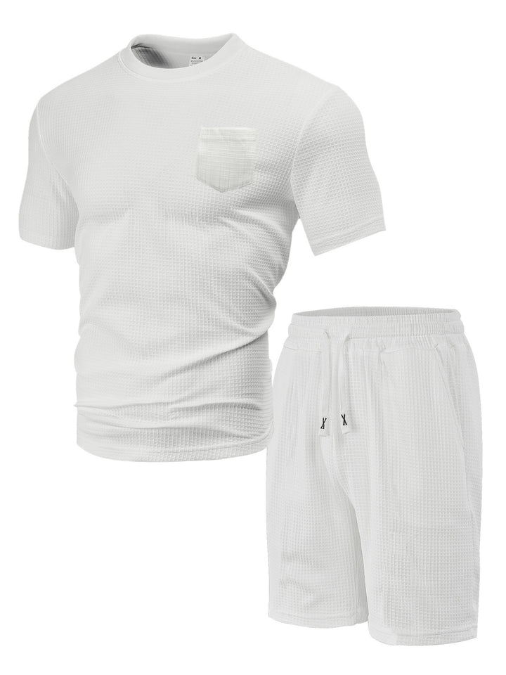 Herren Freizeit-Loungewear Set aus atmungsaktivem Material mit Taschen Echoarchiv