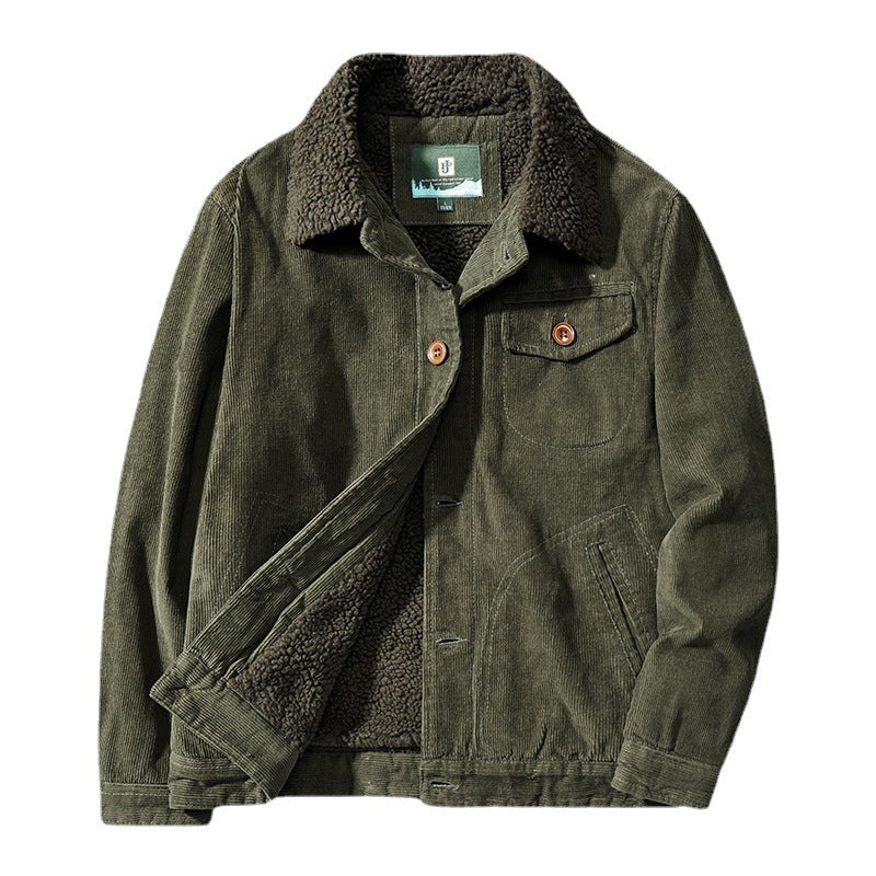 Herren bequeme Cordjacke mit Teddyfutter Echo Archive