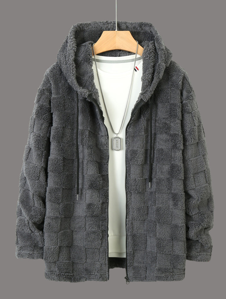 Herren Fleecejacke mit strukturiertem Design und praktischem Reißverschluss Echoarchiv