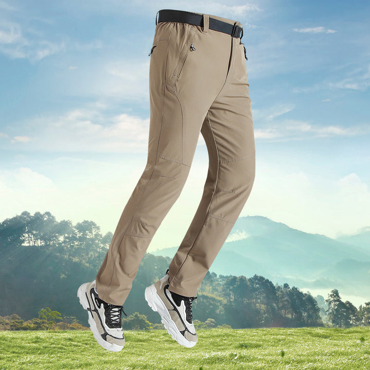 Herren Nano-Elastik Outdoor Trekkinghose mit ergonomischen Knien, elastischem Bund und Reißverschlusstaschen – Sorevano