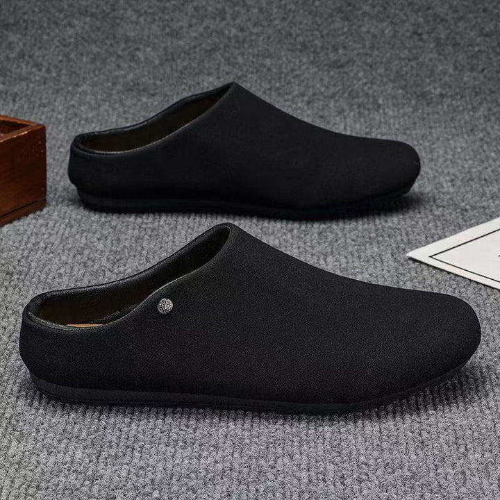 Herren Gefütterte Microfaser-Hausschuhe-Mules mit rutschfester Gummisohle Echoarhiv