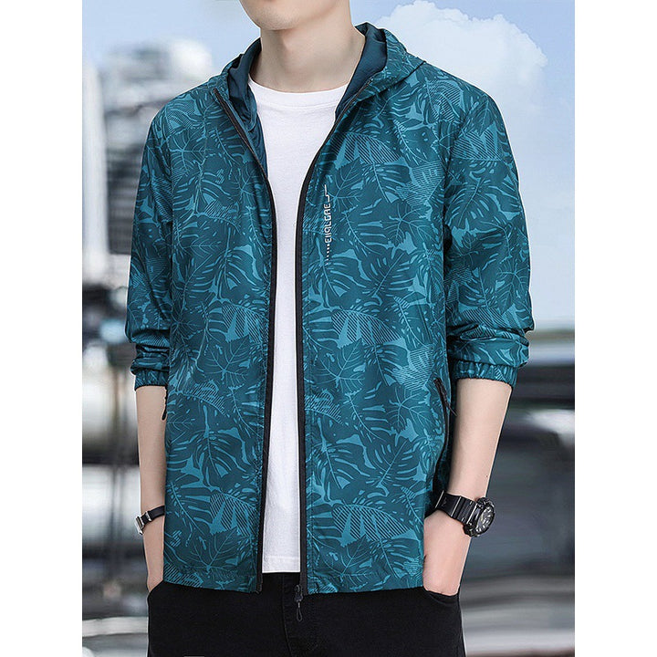 Herren Leichte Sportjacke mit modischem Blumendruck Echo Archiv