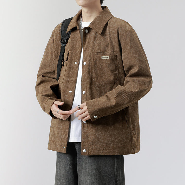 Herren Urbaner Overshirt mit modernen Taschen – Taviero