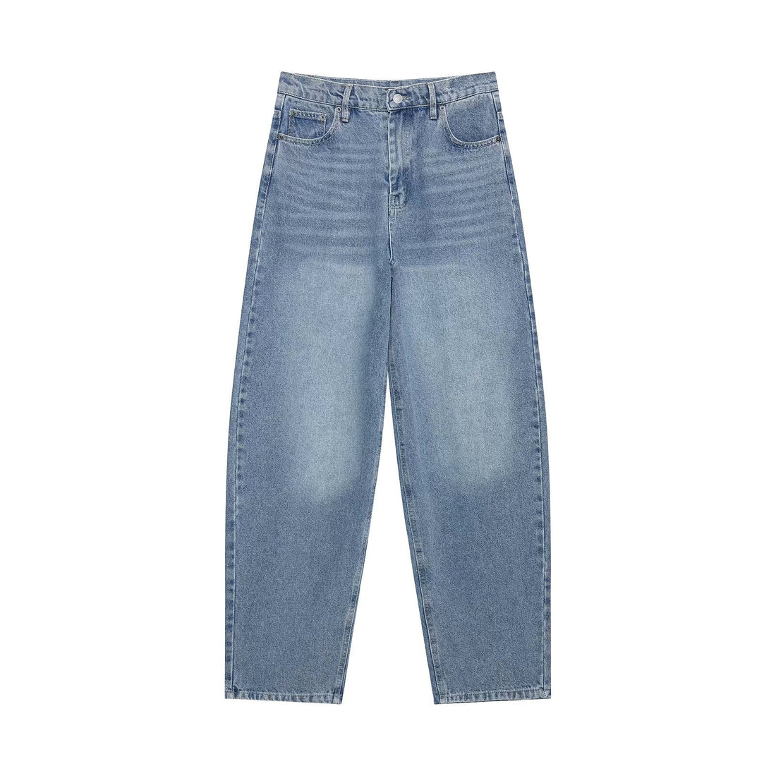 Damen Hochtaillierte kurzgeschnittene Jeans mit weitem Bein aus Denim Echo Archiv