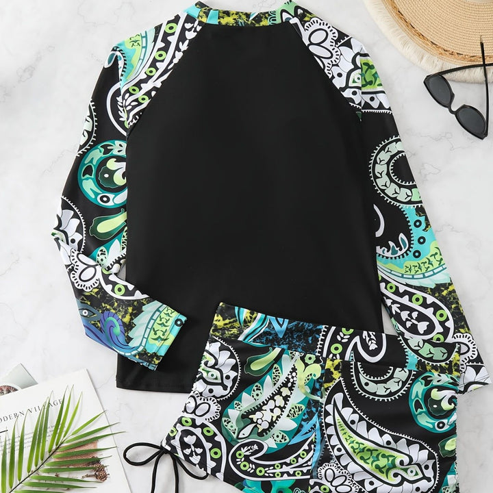 Damen Rashguard mit kurzen Badeshorts Echo Archiv