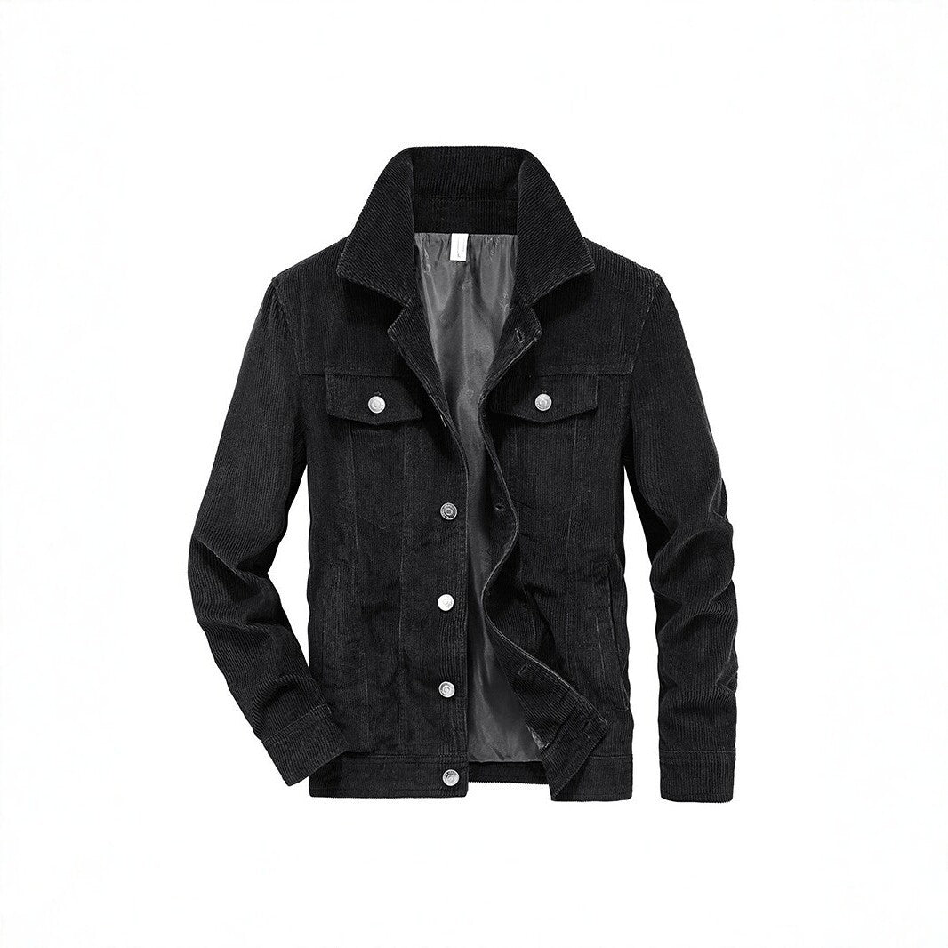 Herren Cordjacke aus Feincord mit Hemdkragen, Brustklappen und gesteppter Innenfütterung Echo Archiv