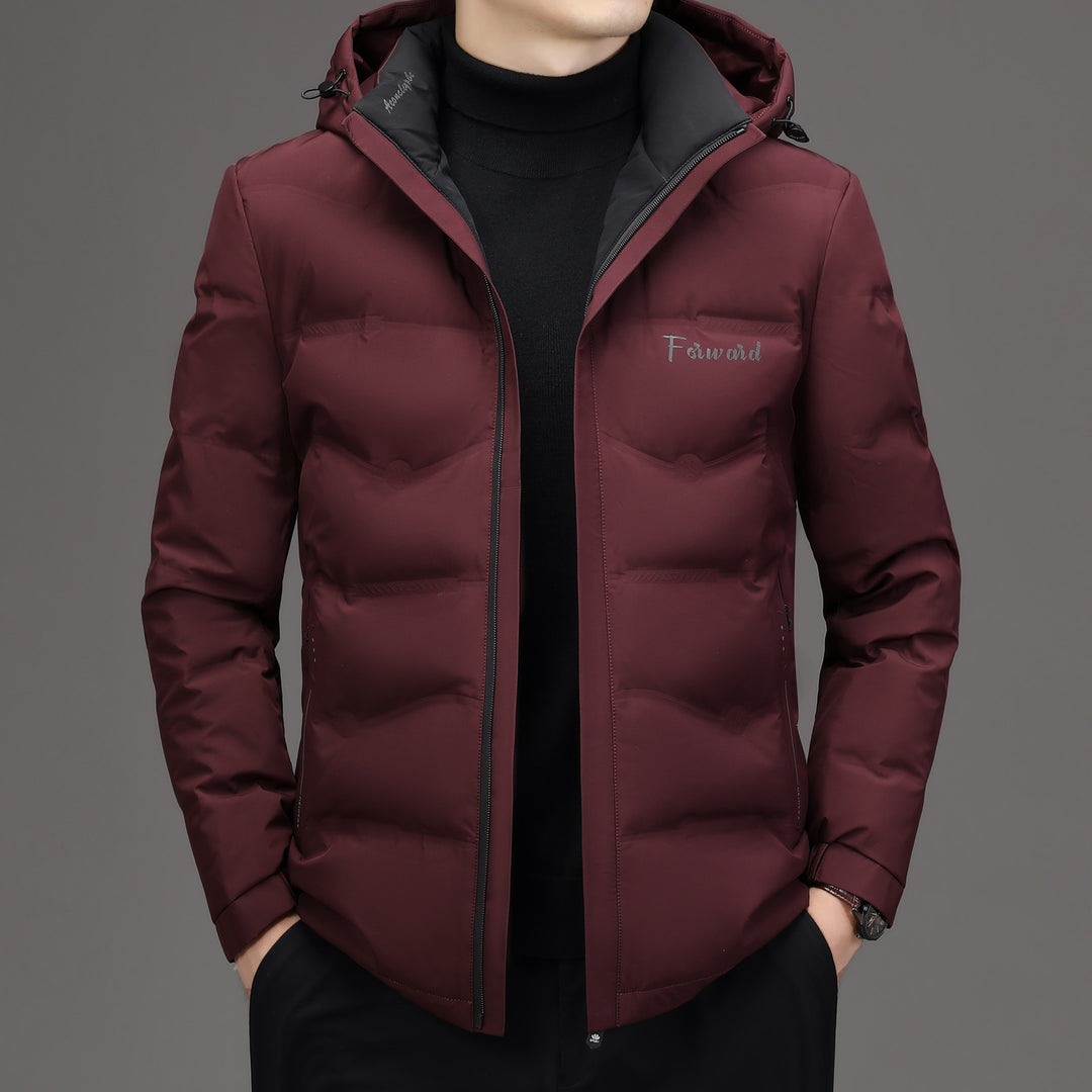 Herren Steppjacke mit Kapuze und schlanker Thermofütterung – Marzano