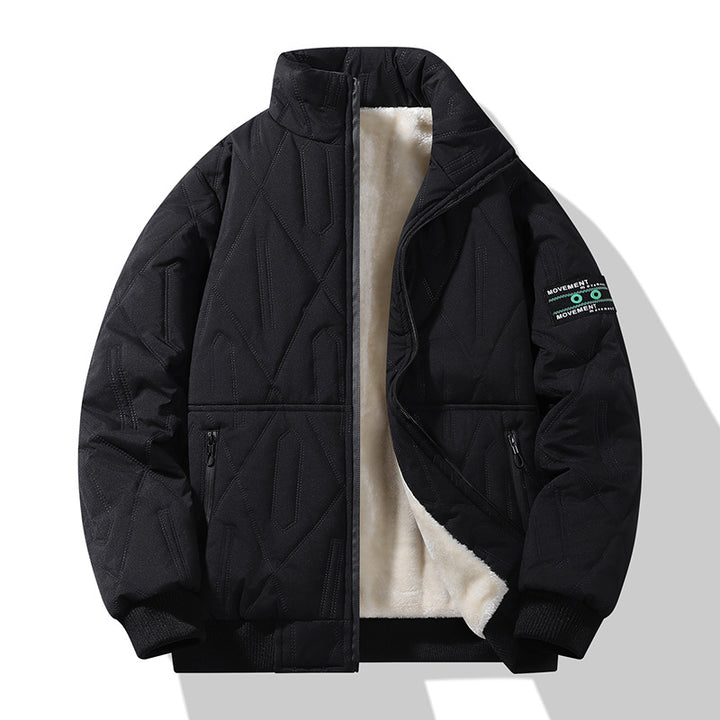 Herren isolierte Steppjacke mit hohem Kragen und weichem Innenfutter Echoarchiv