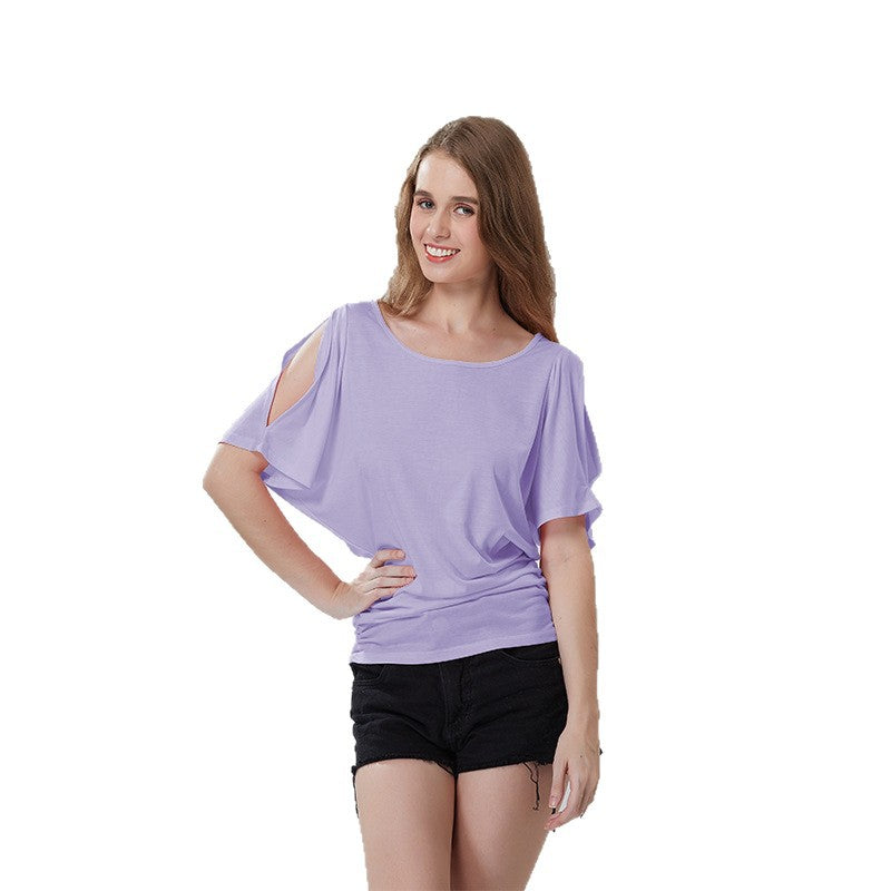 Damen lässiges Oversized-T-Shirt mit raffinierten Rüschendetails Echo Archiv