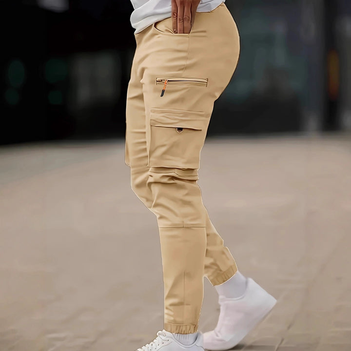 Herren Tapered Cargo-Jogginghose mit Reißverschluss- und Klappentaschen Echo Archiv