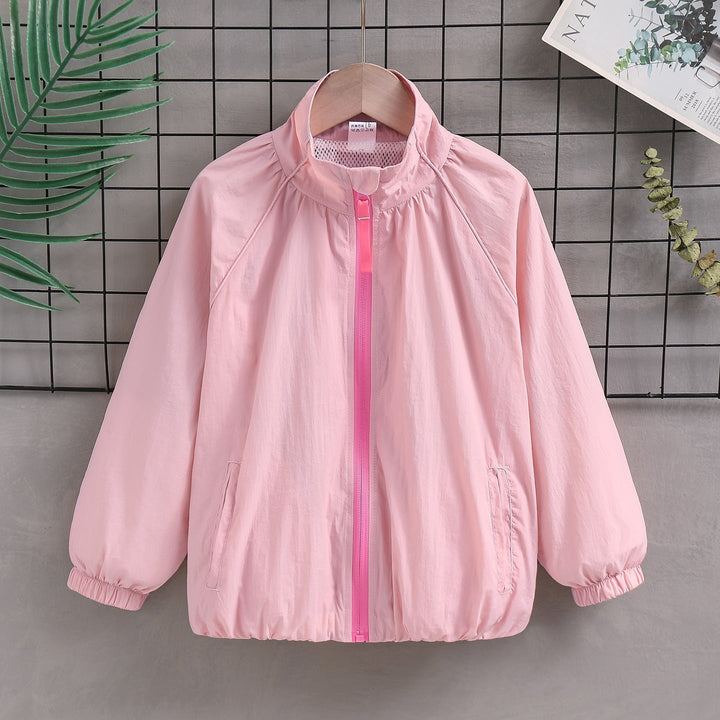 Damen nan leichte Übergangsjacke mit Stehkragen, Mesh-Futter und elastischen Bündchen Echo Archiv