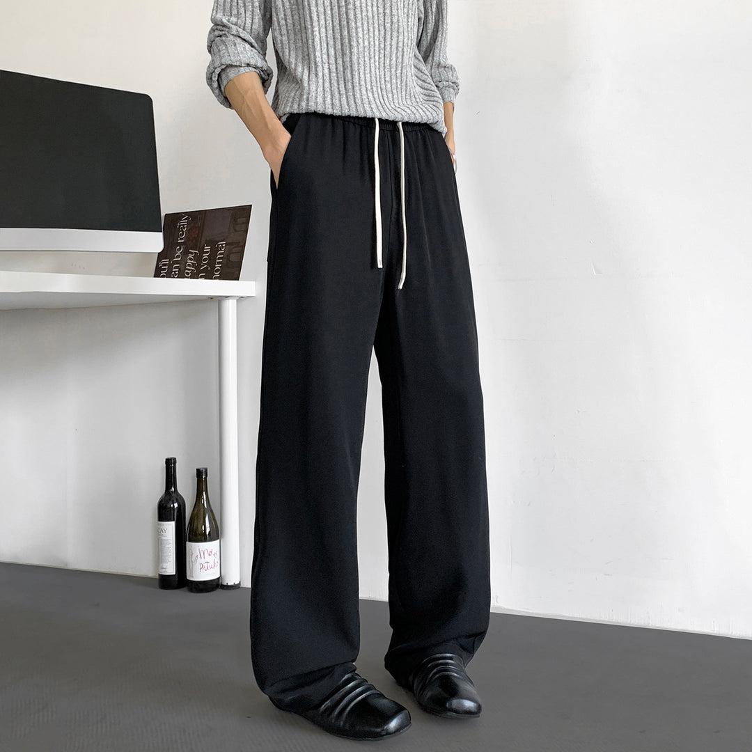 Herren Weite Relaxed-Fit Loungehose mit elastischem Bund und Tunnelzug Echo Archiv