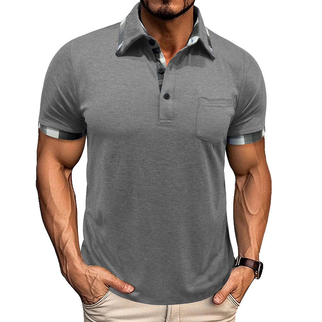 Herren Poloshirt mit modischen Kontrasten Echoarchiv