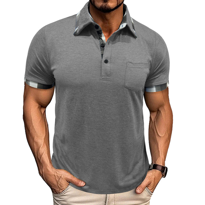 Herren Poloshirt mit modischen Kontrasten Echoarchiv