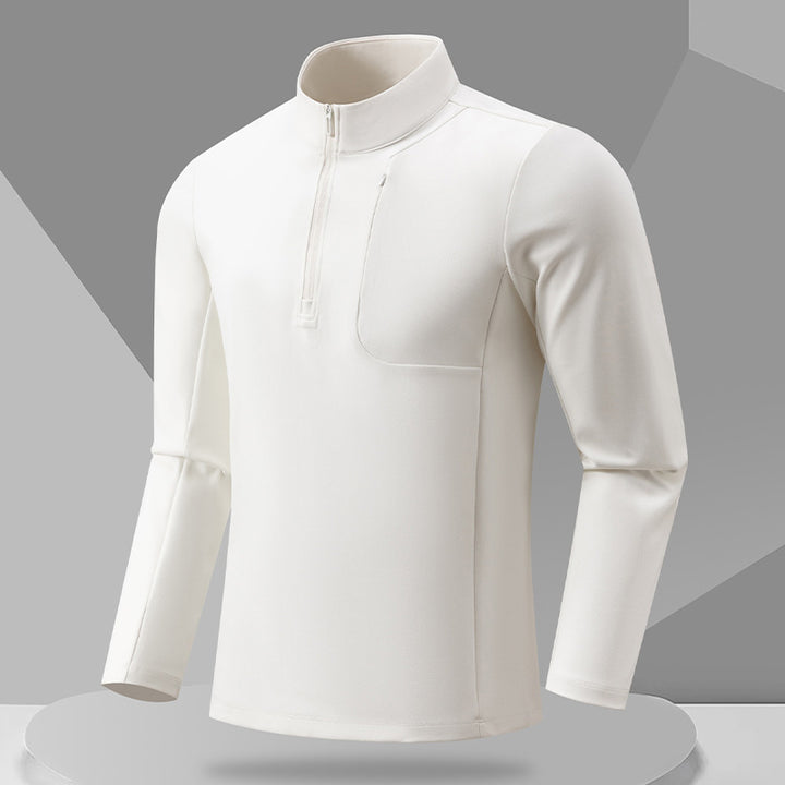 Herren Langarm Funktionsshirt mit Stehkragen und Reißverschluss Echoarchiv