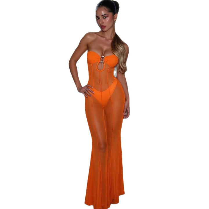 Damen Selbstbewusstes Strandkleid mit verführerischem Cut-Out und raffiniertem Knotendesign Echo Archiv