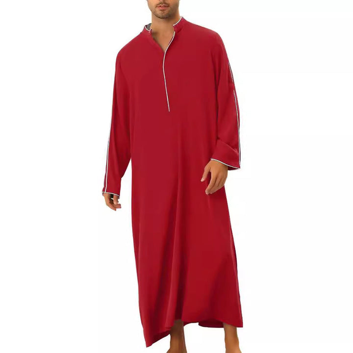 Herren hochentwickelter Kaftan mit sportlichem Stehkragen und eleganten Kontrastdetails Echoarchiv