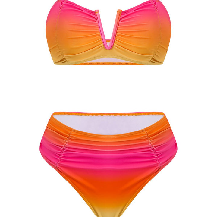 Damen Bandeau-Bikini mit langem Wickelrock Echo Archiv