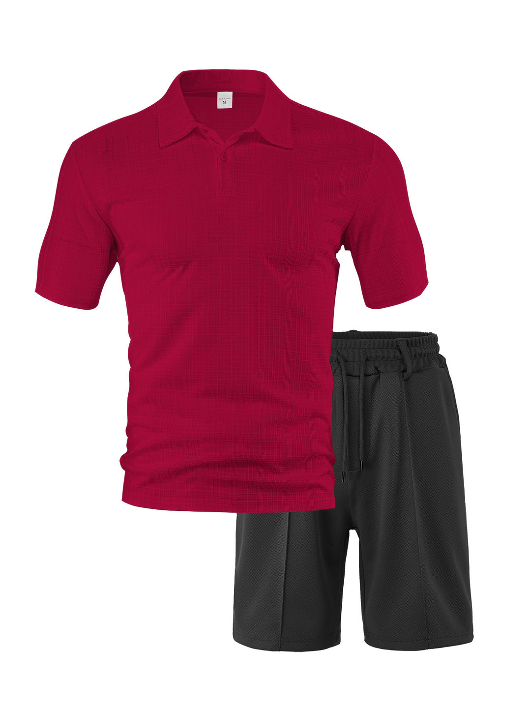 Herren sportliches Polo- und Shorts-Set mit atmungsaktivem Material Echoarchiv