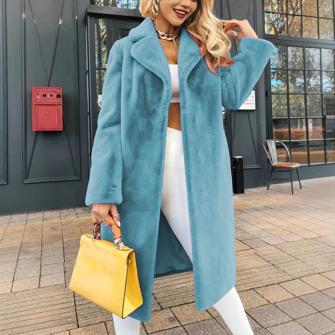 Damen Kuschelige Oversized Jacke aus weichem Material Echoarchiv