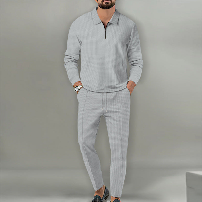 Herren Freizeitanzug mit strukturiertem Pullover und modischen Jogginghosen Echoarchiv