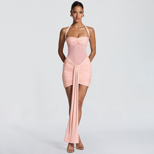 Damen Strandkleid mit raffiniertem Wickeldesign und charmanten Rüscheneffekt Echo Archiv