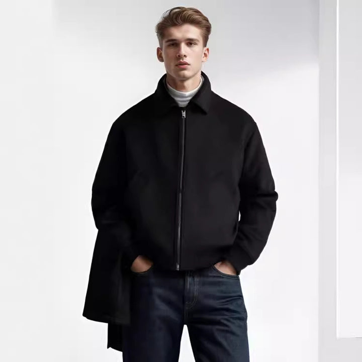 Herren farbenfrohe Fleece-Bomberjacke mit seitlichen Taschen Echoarchiv