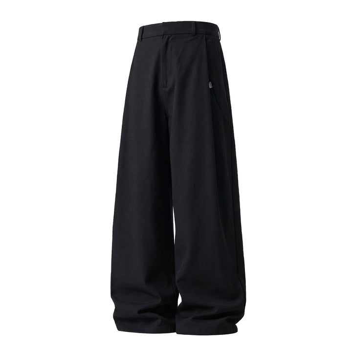 Damen Extraweite High‑Waist Palazzohose im fließenden Weitbein‑Schnitt mit Bundfalten und Schrägtaschen Echo Archiv