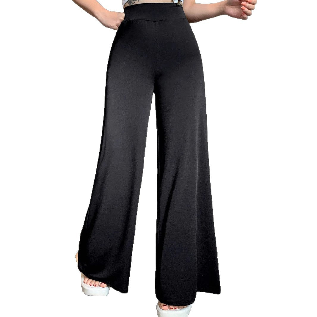 Damen Palazzohose mit hoher Taille und weitem Bein – Avérine