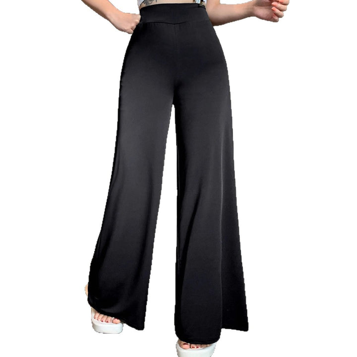 Damen Palazzohose mit hoher Taille und weitem Bein – Avérine