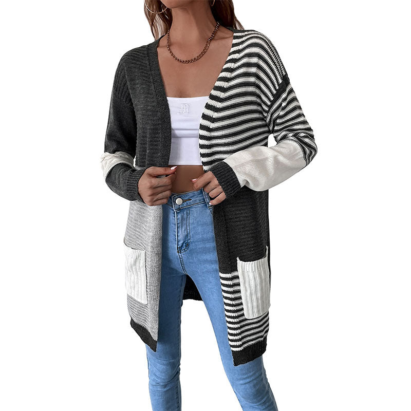 Damen Modischer Strickcardigan mit geometrischem Muster Echo Archiv
