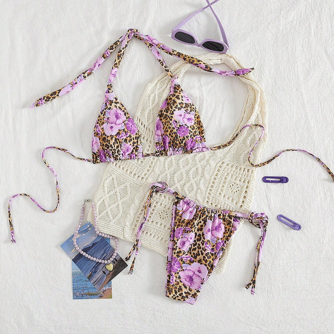 Damen Triangel-Bikini-Set mit raffiniertem Häkeloberteil Echo Archiv