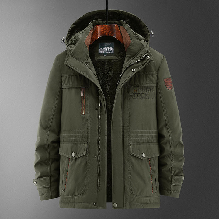 Herren Robuster gefütterter Field-Parka mit Teddyfutter, Kapuze und Multifunktions‑Taschen Echo Archiv