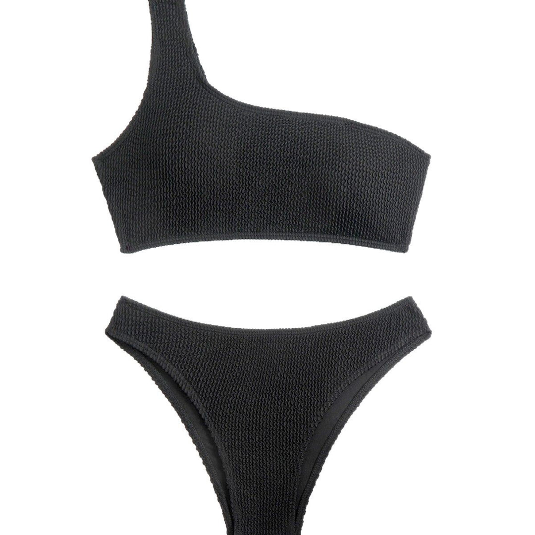 Damen Einseitiger Bikini mit strukturiertem Obermaterial Echo Archiv